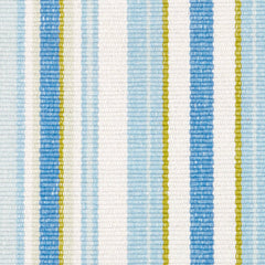 Daphne Stripe French Blue Handwoven Cotton Rug Swatch