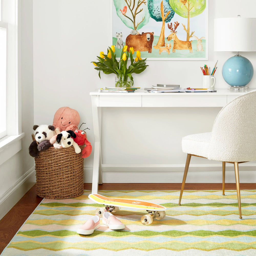 Safety Net Machine Washable Rug | Green
