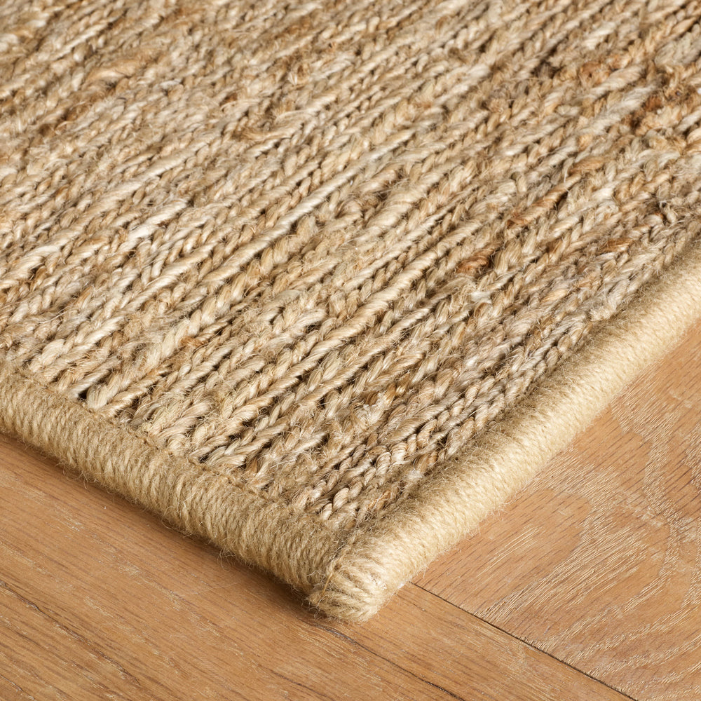 Willa Braided Woven Hemp Custom Rug | Natural
