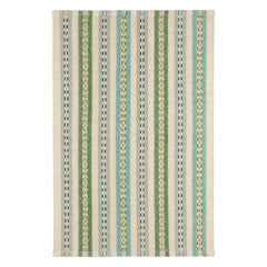 Long Slade Handwoven Cotton Rug | Teal
