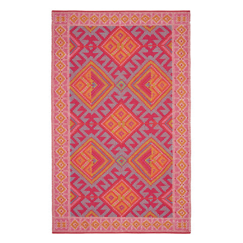 Valencia Kilim Handwoven Indoor/Outdoor Rug | Spice
