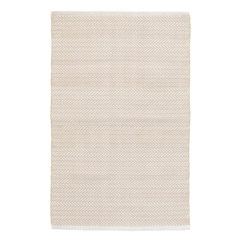 Herringbone Linen/White Handwoven Indoor/Outdoor Rug