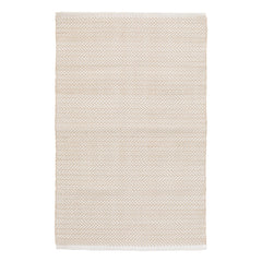Herringbone Handwoven Indoor/Outdoor Rug | Linen/White