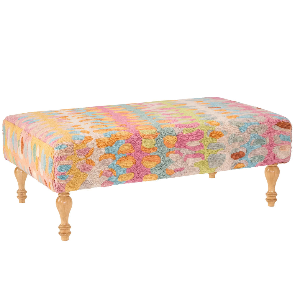 Paint Chip Rug Ottoman | Confetti