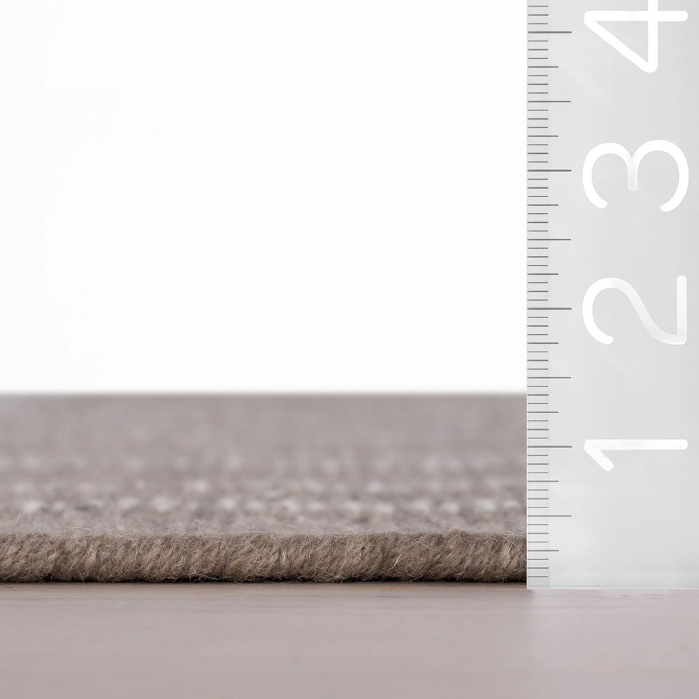 Rowan Hand Woven Wool-Blend Rug | Brown