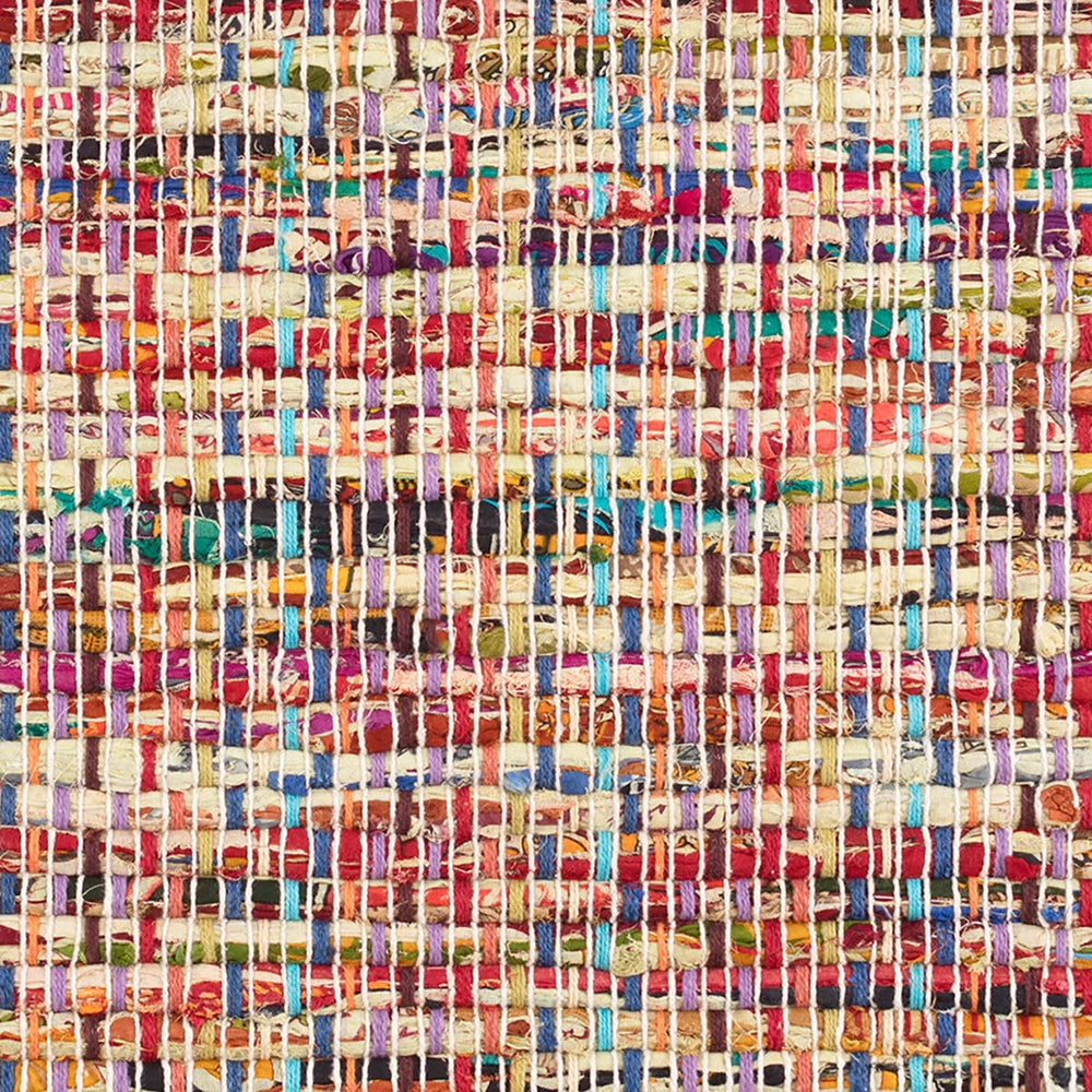Vista Chindi Handwoven Cotton Rug Swatch | Multi