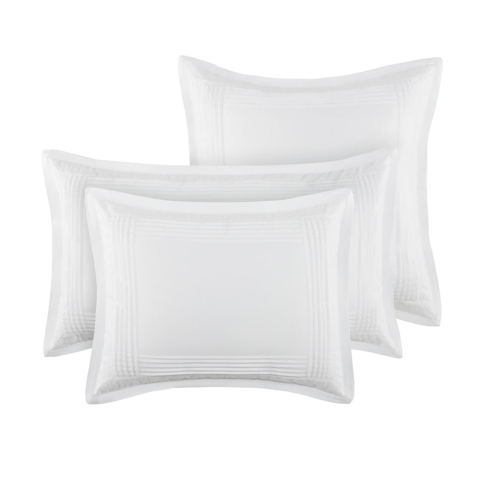 Faith Embroidered Sham | White