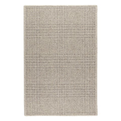 Checkers Grey Woven Wool Custom Rug