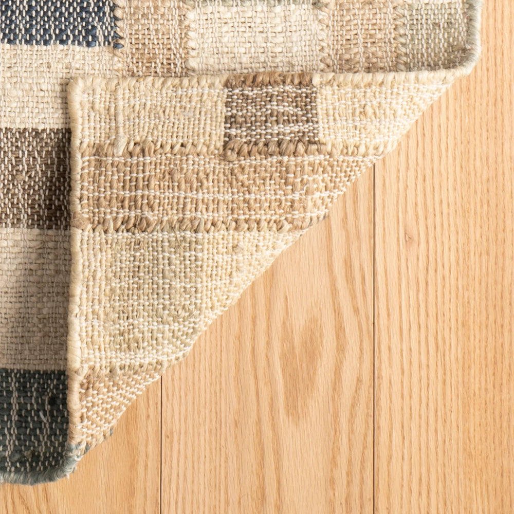 Mosaic Handwoven Jute Rug | Blue