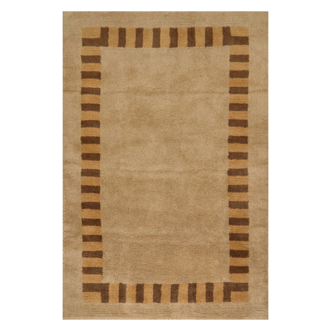 Sabrine Scandinavian Bordered Cotton Rug | Ivory