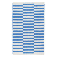 Sailing Stripe Handwoven Indoor/Outdoor Rug | French Blue