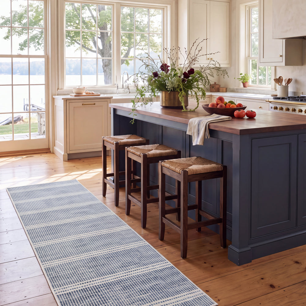 Malta Machine Washable Rug | Blue