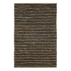 Twiggy Handwoven Wool/Jute Rug | Black