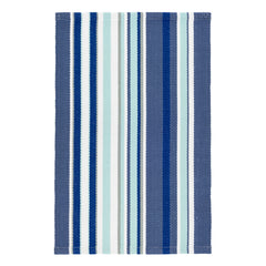 Skyler Stripe Handwoven Indoor/Outdoor Rug | Blue
