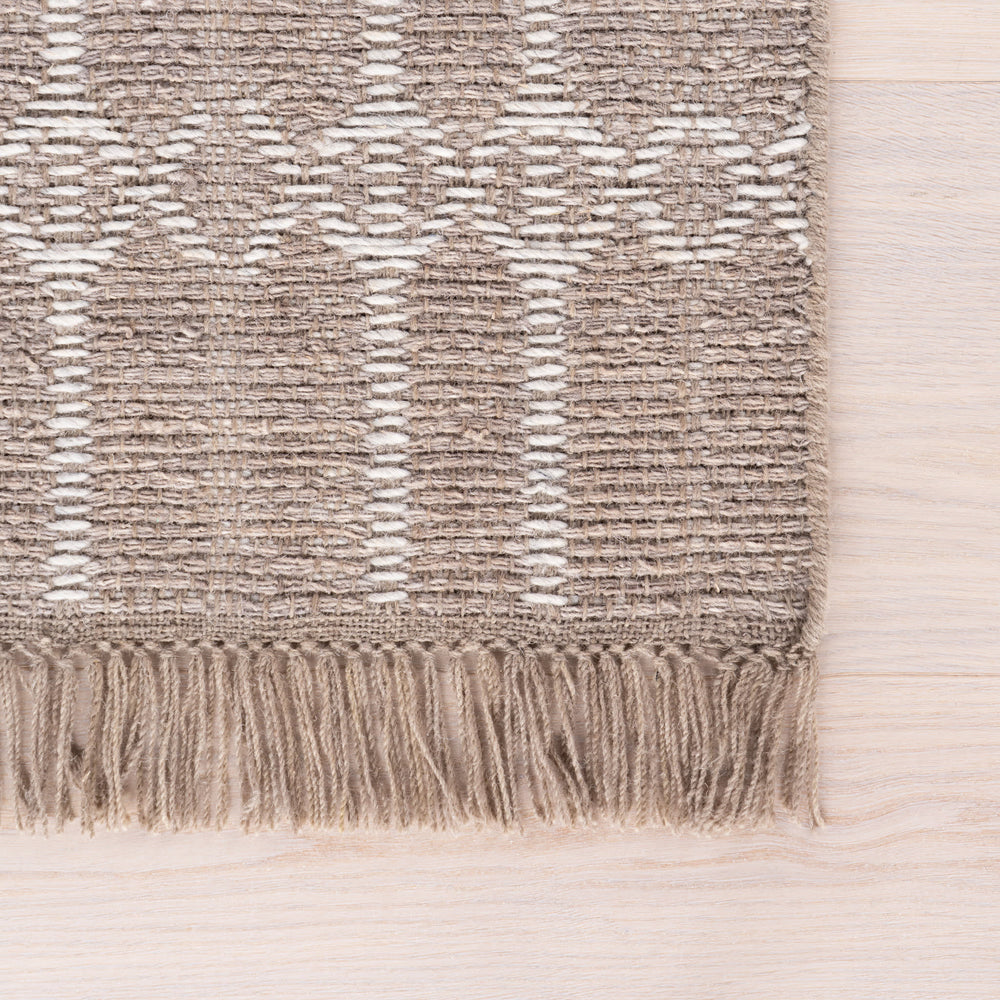 Rowan Hand Woven Wool-Blend Rug | Brown