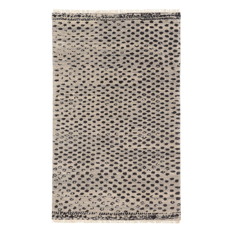 Hugo Hand Knotted Wool Rug | Black
