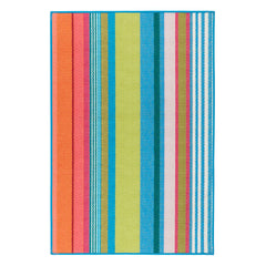 Mellie Stripe Multi Machine Washable Rug