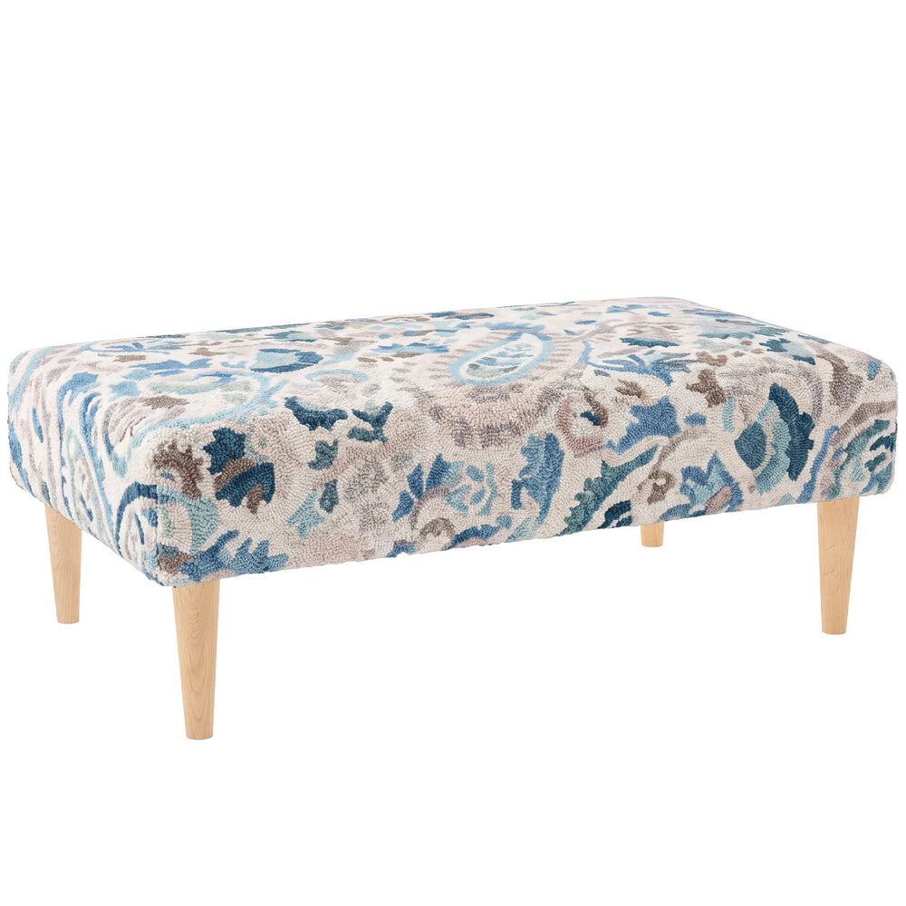 Ines Rug Ottoman | Blue