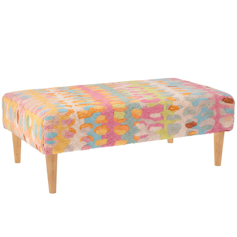 Paint Chip Rug Ottoman | Confetti