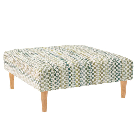 Poppy Rug Ottoman | Moss