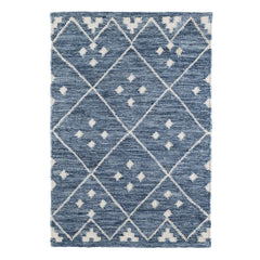Kota Handwoven Wool Rug | Indigo