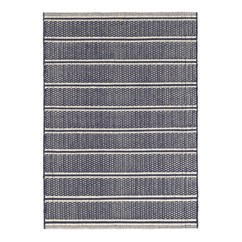Archer Handwoven Cotton Rug | Navy