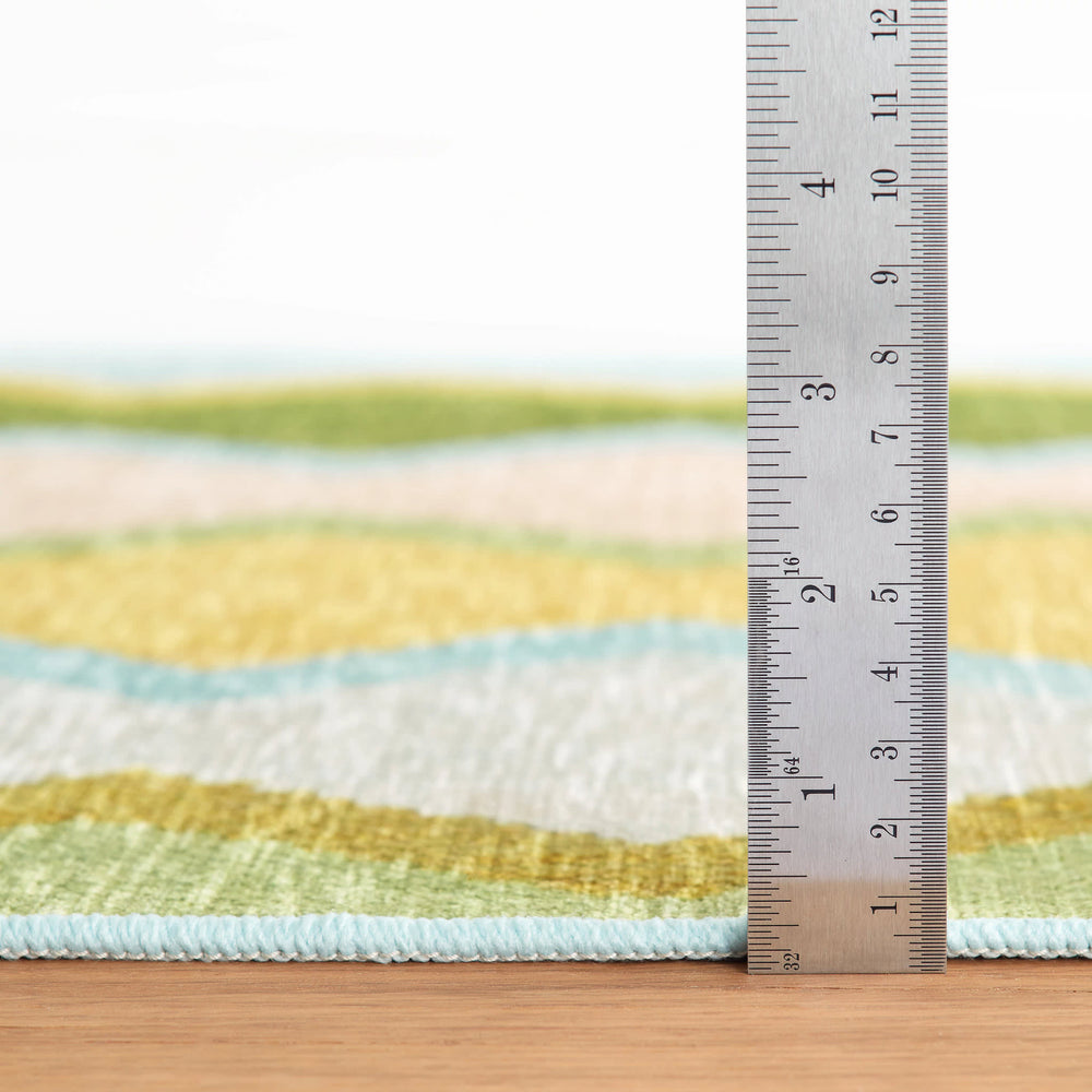 Safety Net Machine Washable Rug | Green