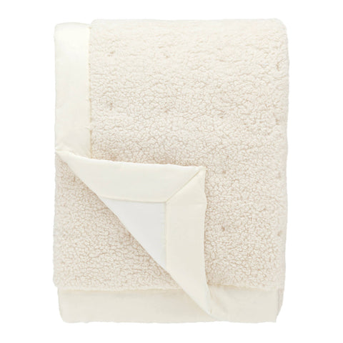 Marshmallow Fleece Ivory Puff Throw