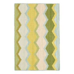 Safety Net Handwoven Wool Rug | Green