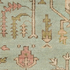 Athens Sky Hand Knotted Wool Rug Swatch