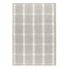 Jackson Woven Wool Custom Rug | Grey/Ivory