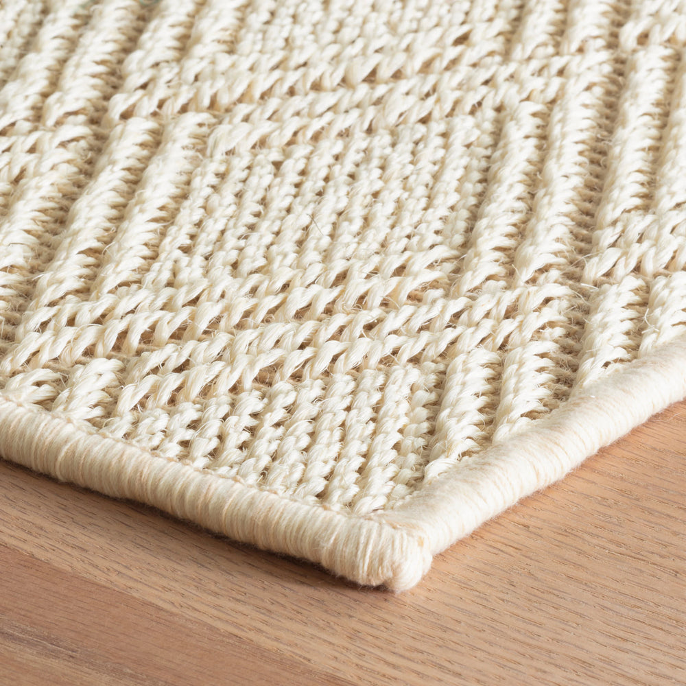 Diamond Woven Sisal Custom Rug | Sand