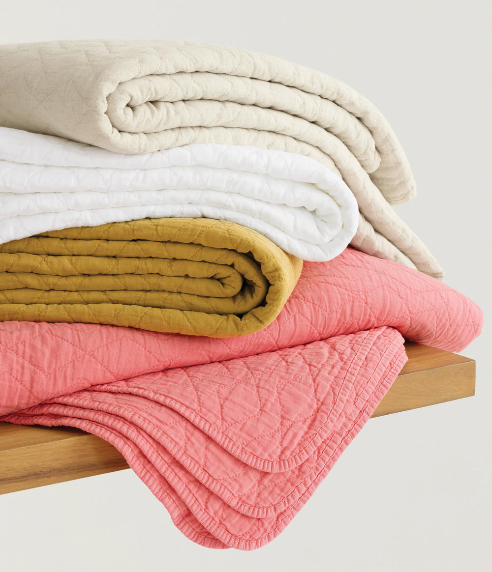 Birdie Quilted Coverlet | Natural