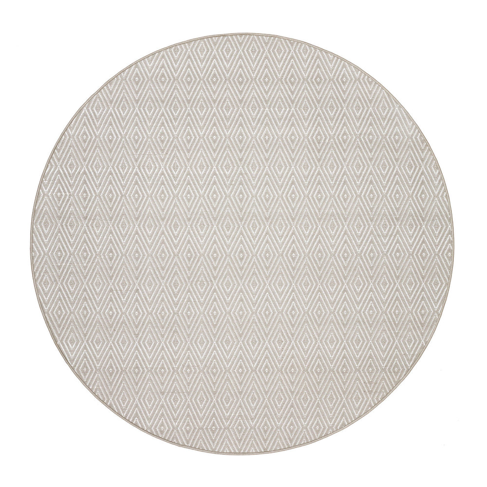Diamond Handwoven Indoor/Outdoor Rug | Platinum/White