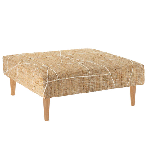 Judson Custom Rug Ottoman | Ivory