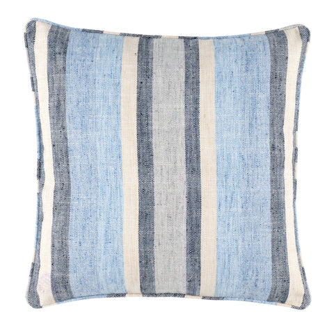 Noll Stripe Blue Decorative Indoor/Outdoor Pillow Cover