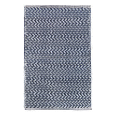 Herringbone Handwoven Indoor/Outdoor Rug | Indigo/White