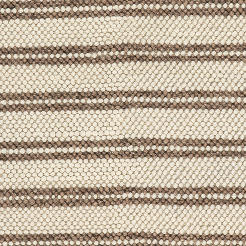 Venit Modern Striped Farmhouse Rug Swatch | Brown