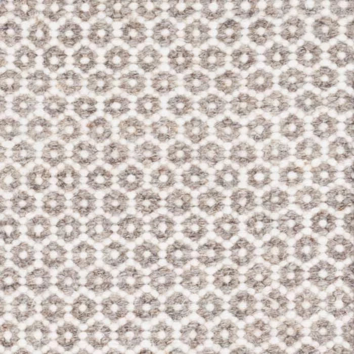 Honeycomb Handwoven Wool Custom Rug Swatch | Ivory/Grey