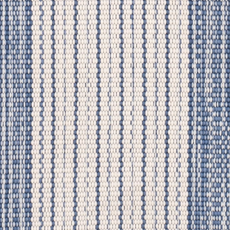 Quincy Stripe Handwoven Indoor/Outdoor Rug Swatch | Denim