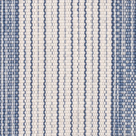 Quincy Stripe Handwoven Indoor/Outdoor Rug Swatch | Denim