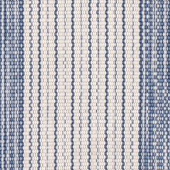 Quincy Stripe Handwoven Indoor/Outdoor Rug Swatch | Denim