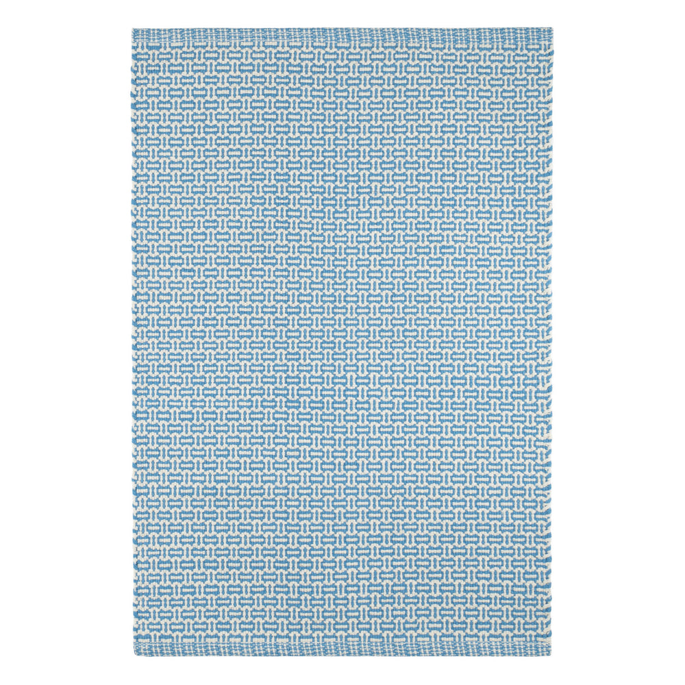 Miss Muffet Handwoven Cotton Rug | French Blue