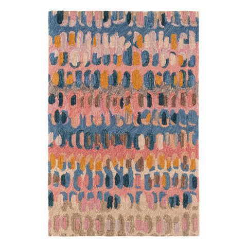 Paint Chip Hand Micro Hooked Wool Rug | Coral