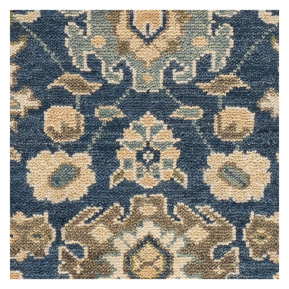 Camille Hand Knotted Wool Rug Swatch | Navy