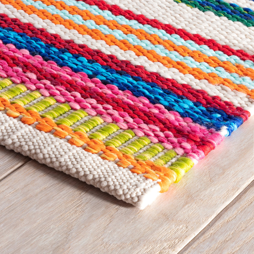 Bright Stripe Handwoven Indoor/Outdoor Rug | Multi