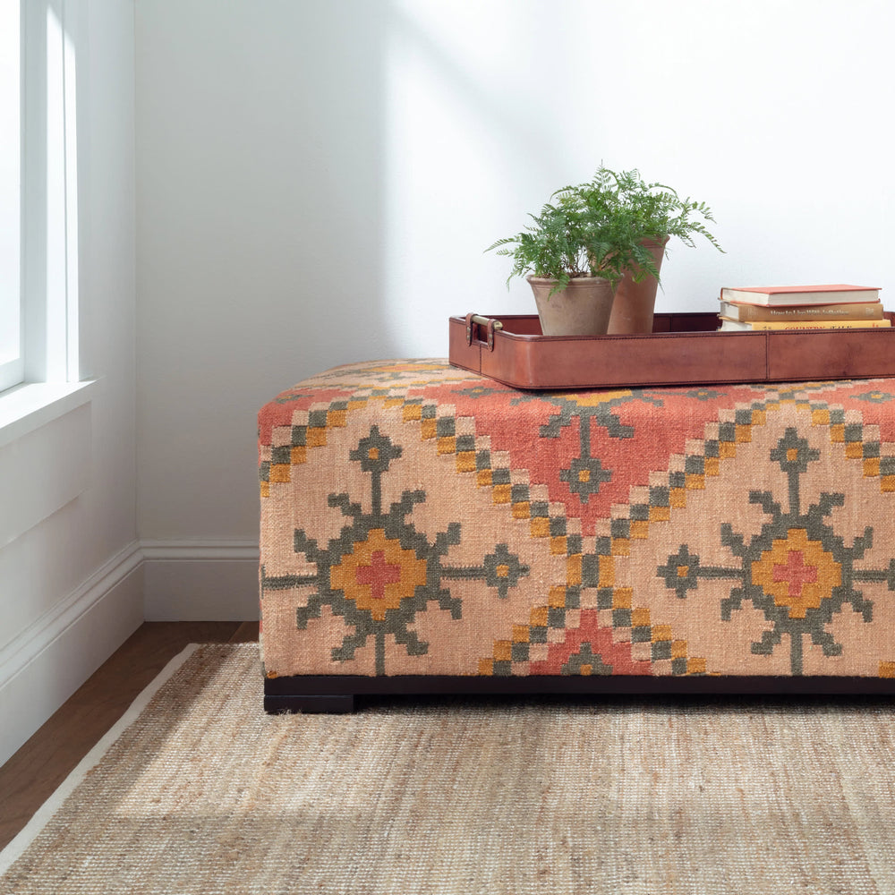 Gridwork Handwoven Jute Rug | Ivory