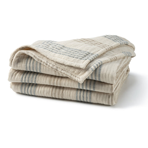 Breeze Stripe Blanket | Blue