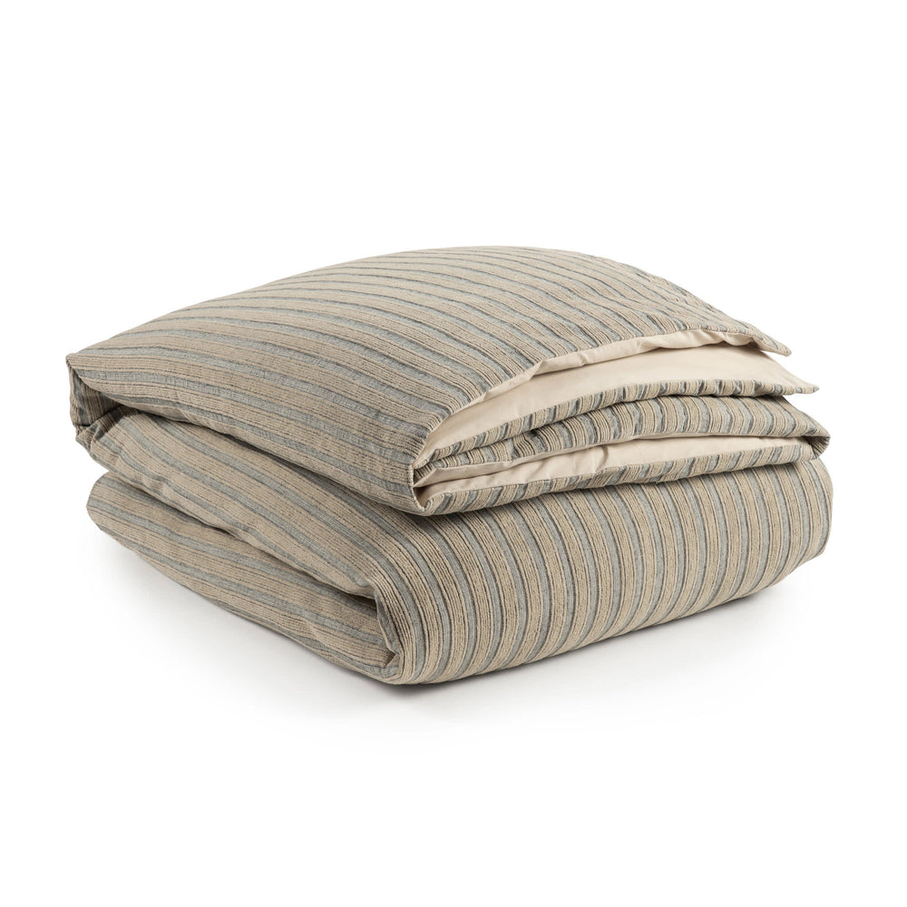 Blythe Stripe Chenille Duvet Cover | Navy