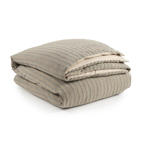 Blythe Stripe Chenille Duvet Cover | Navy
